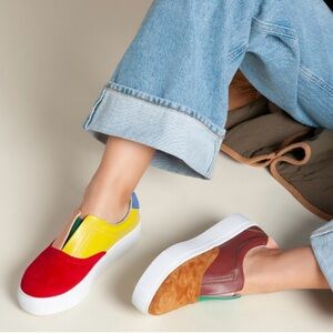 Charlotte Stone leather Arianne slip-on sneaker